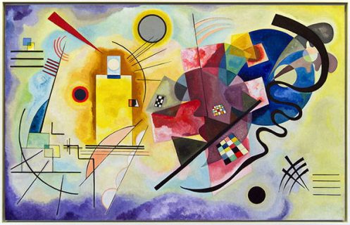 Tableau de Kandinsky "Gelb-Rot-Blau" au Centre Pompidou Paris