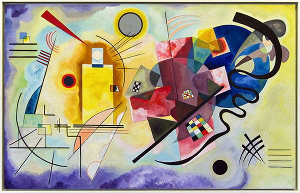 Tableau de Kandinsky "Gelb-Rot-Blau" au Centre Pompidou Paris